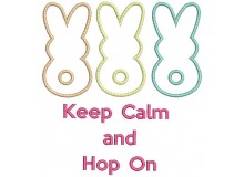 Stickdatei - Keep calm and Hop on 3